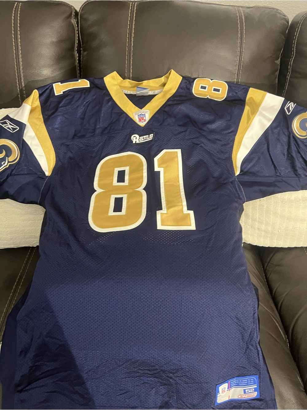 Equipment NFL Reebok Jersey in Navy and Gold